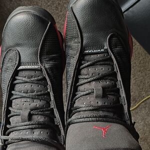 Jordan 13s black/red